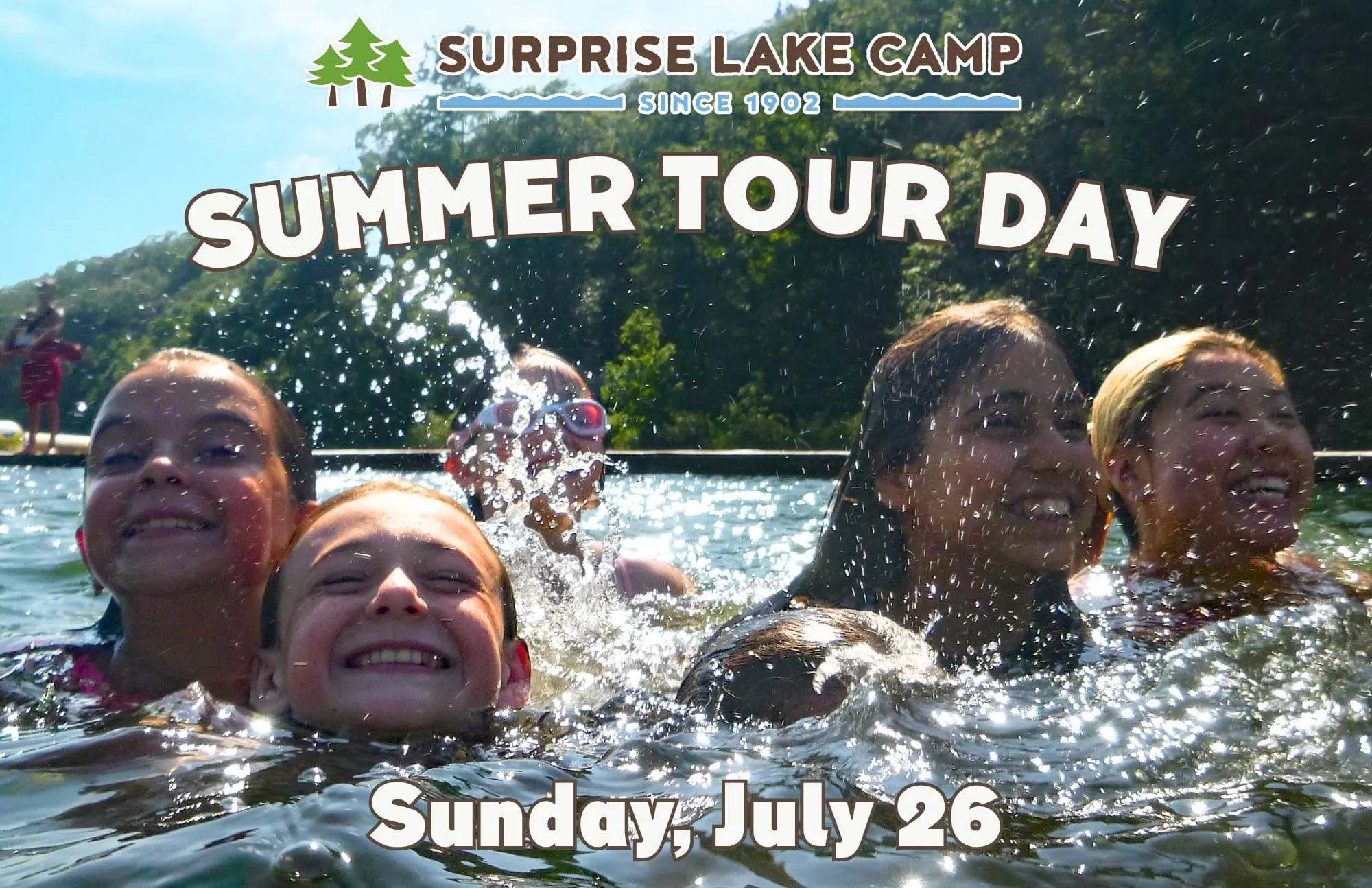 Image of campers swimming in lake