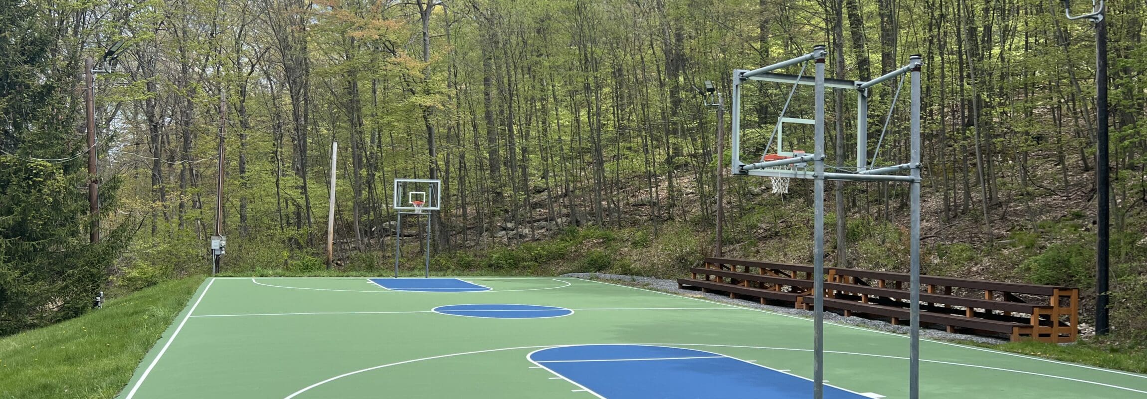 Renovated Basketball Court with New Bleachers